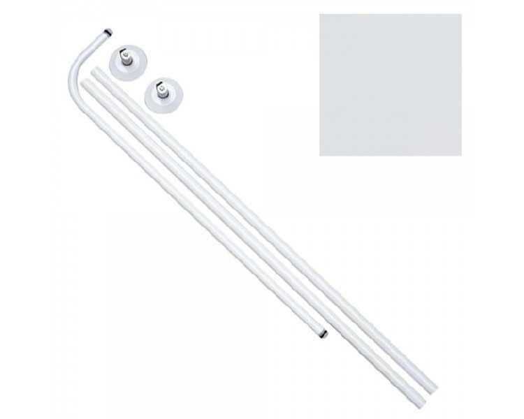 Barra Baño Curva 18 mm. (80x 80 A 122) Blanco