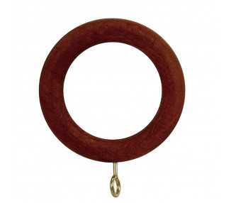 Anilla Madera Lisa Con Hembrilla 29x45 mm. Nogal