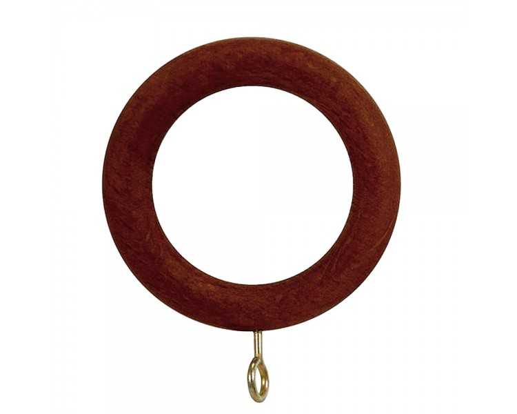 Anilla Madera Lisa Con Hembrilla 29x45 mm. Nogal
