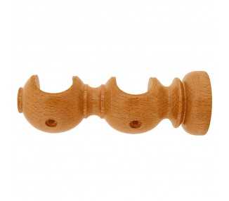 Soporte Madera Liso Abierto Doble 20x118 mm. Teca