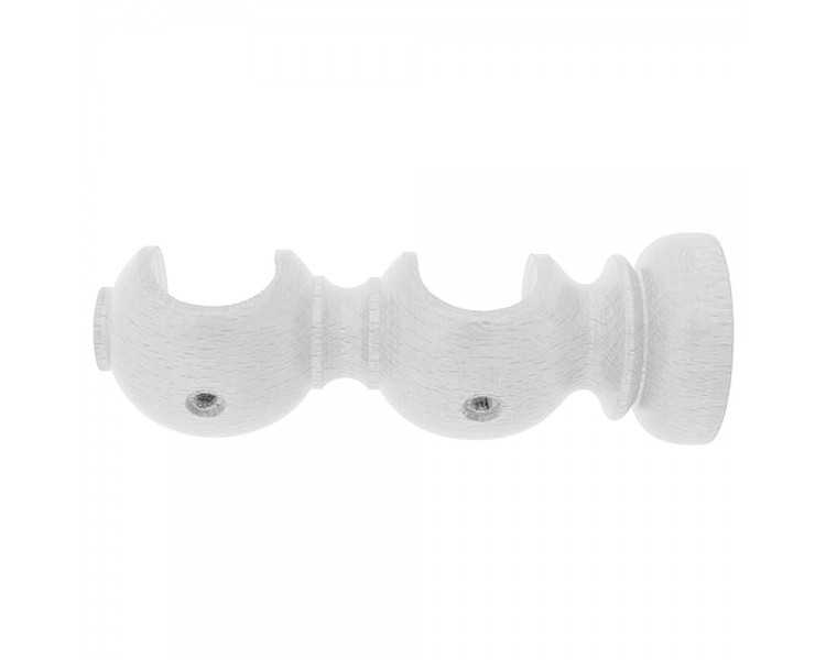 Soporte Madera Liso Abierto Doble 20x118 mm. Blanco