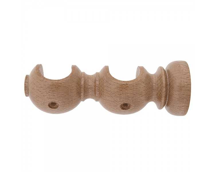 Soporte Madera Liso Abierto Doble 28x120 mm. Pino
