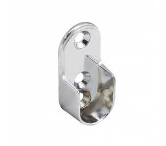 Soporte Lateral Oval Para Tubo Ø 16 mm. Cromado