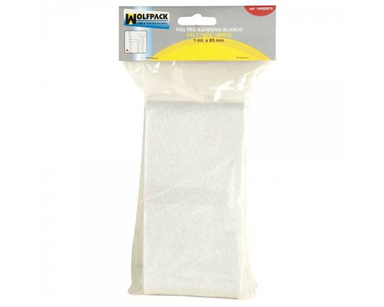 Fieltro Adhesivo 1m. x 85 mm. Blister Blanco