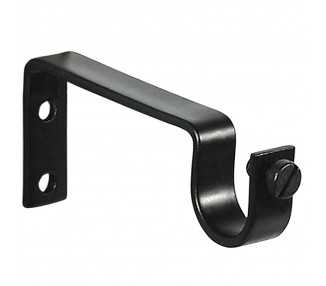 Soporte Sencillo Forja Ø 20 mm. Negro (Blister 2 Piezas)