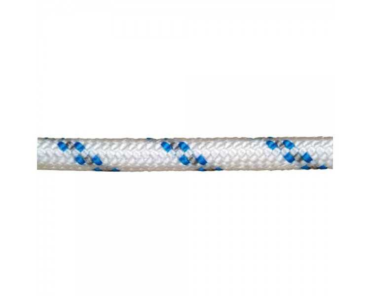Cuerda Poliester Trenzada Blanco / Azul 12 mm. Bobina 100 m.