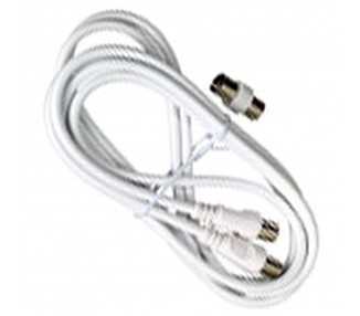 Conector TV Video Macho / Macho  2 metros Con Adaptador Macho / Hembra