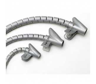 Organizador Cables Con Clip Gris 15 mm. 2,5 M.