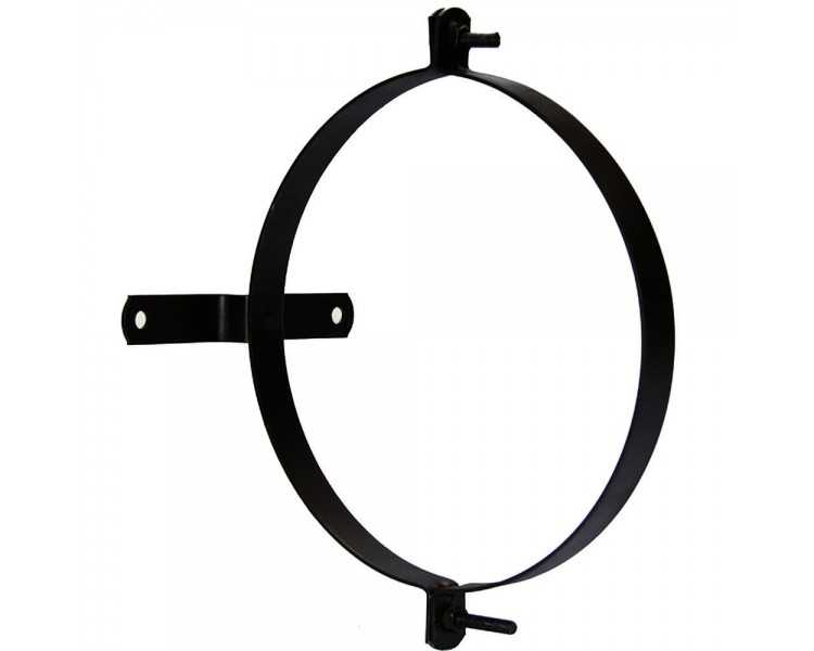 Abrazadera Para Tubo Estufa Vitrificada Con Soporte 120 mm. (2 Piezas)