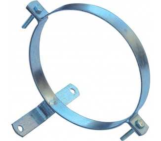 Abrazadera Para Tubo Estufa Galvanizado Con Soporte 150 mm.