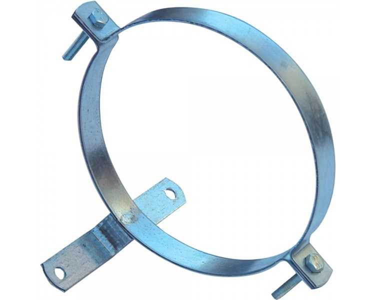 Abrazadera Para Tubo Estufa Galvanizado Con Soporte 100 mm.