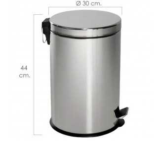 Papelera Maurer  Inoxidable Cocina / Baño 20 Litros 30x44  cm.
