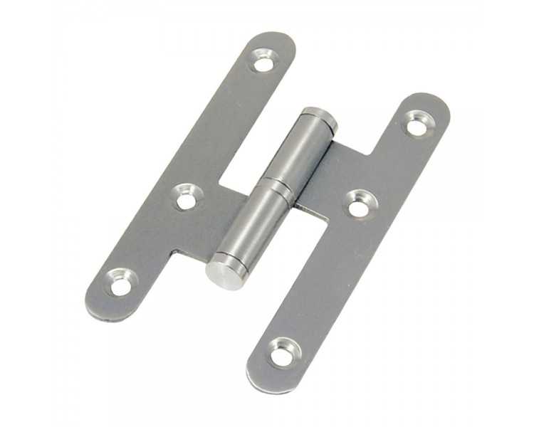 Pernio Inox Canto Redondo Sin Remate 100 mm.  Izquierda