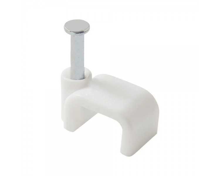 Grapilla Plana Cabeza Redondeada 6 mm. Blanca. 11 unidades