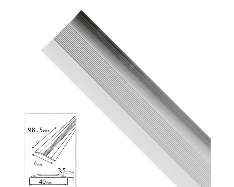 Tapajuntas Adhesivo Para Moquetas Metal Plata   98,5 cm.