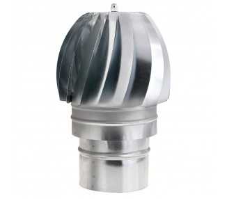 Wolfpack Sombrero Extractor Galvanizado para Estufa, Chimenea, Extracción de Humos, Para tubo Ø 120 mm.