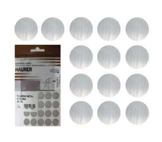 Tapatornillos Adhesivos Gris Metalizado. (Blister 20 unidades)