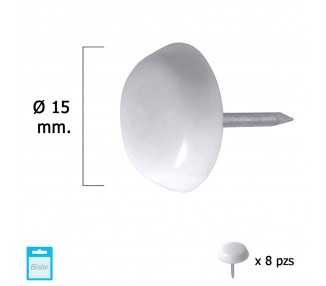 Deslizante Pequeño Blanco Ø15 (Blister 8 Unidades)