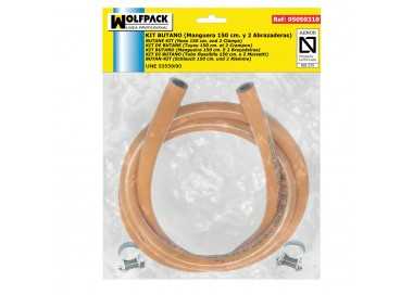 Kit Butano (Manguera 1,5 Metros con 2 Abrazaderas)