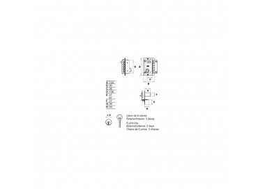 Cerradura Fac S 90 Pintada Derecha   Bombin 70