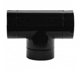 Te Estufa Negro Vitrificado 120 mm. 90°