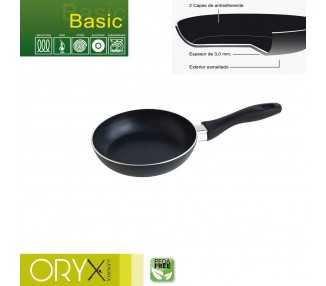 Oryx Sartén Aluminio Antiadherente Basic, Alta Resistencia, Apta Inducción, Libre PFOA, Diámetro 18 cm, Espesor 3 mm.