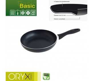 Oryx Sartén Aluminio Antiadherente Basic, Alta Resistencia, Apta Inducción, Libre PFOA, Diámetro 22 cm, Espesor 3 mm.