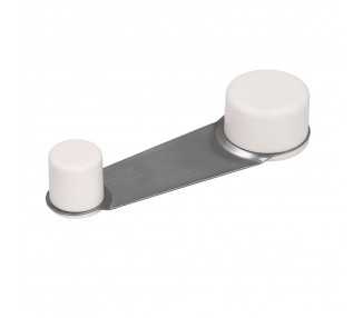Tope Puerta Adhesivo con Retenedor Blanco