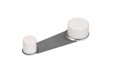 Tope Puerta Adhesivo con Retenedor Blanco
