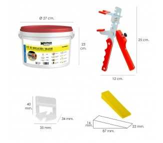 Kit Nivelador Solador (Pistola, calzos y cuñas)