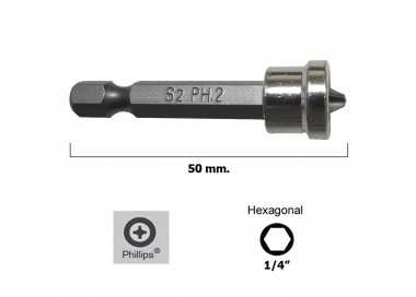 Destorpuntas Maurer Pladur Phillips Nº 2  Estuche de 5 piezas  50 mm.
