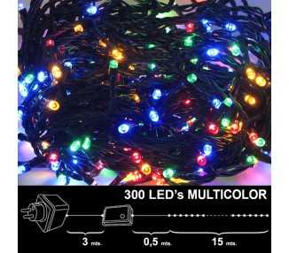 Luces Navidad 300 Leds Luz Multicolores Interior / exterior (IP44)