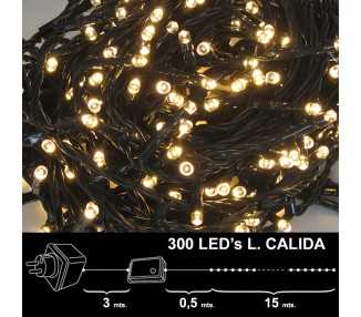 Luces Navidad 300 Leds Luz Calida Interior / exterior (IP44)