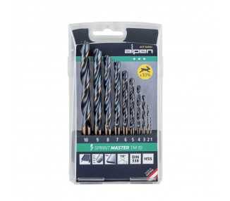 Estuche Brocas Alpen Hss Sprint Master  10 Piezas