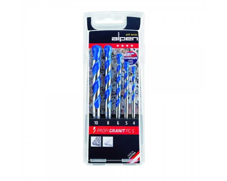 Estuche Brocas Alpen Granito  5 Piezas