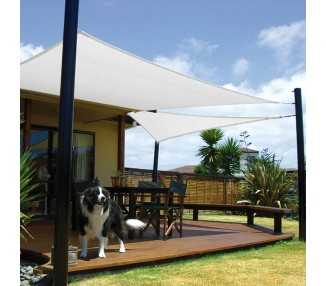 Toldo Vela Sombra Jardin Cuadrada 3,6x3,6 metros Blanca