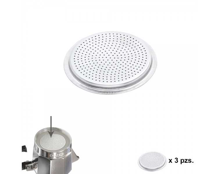 Filtro Cafetera Aluminio Classic / Inducción 9 Tazas (3 Unidades)