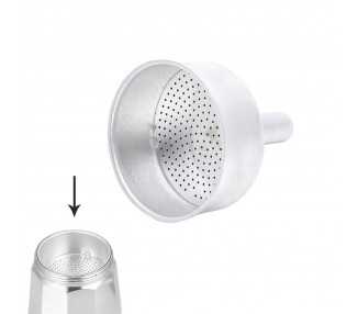 Embudo Cafetera Aluminio Classic / Inducción 6 Tazas