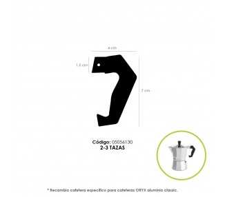 Mango Cafetera Alumino Classic 2 y 3 Tazas