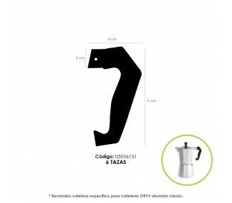 Mango Cafetera Alumino Classic 6 Tazas