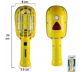 Linterna Led Multifunción Con Luz Emergencia A pilas (3AA) 300 Lumenes Con Iman y Gancho