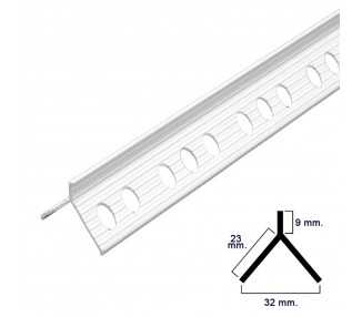 Guardavivos Pvc Flecha Para Mortero Barra 2,5 Metros