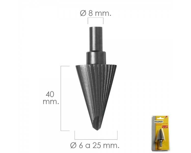 Fresa Conica Hss Ø 6-25 mm. Para Taladro / Fresadora