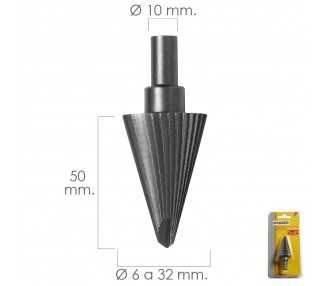 Fresa Conica Hss Ø 6-32 mm. Para Taladro / Fresadora