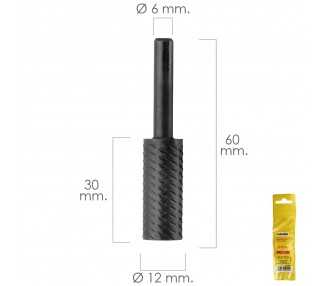 Fresa Rotativa Para Metal Cilindrica Ø 12 mm. Para Taladro / Fresadora