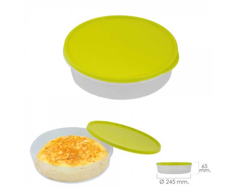 Fiambrera Para Tortillas Redonda Ø 24.5 cm. 2 Litros