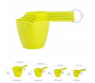 Set 4 Cacitos / Vasos Medidores 60 / 80 / 125 / 250 ml.