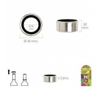 Aro Antigoteo Vino Acero Inoxidable (Blister 2 unidades)