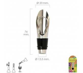 Vertedor Escanciador Vino Acero Inoxidable Con Tapon