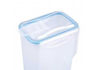 Jarra Plastico Cuadrada 1.500 ml. 11 x 6.5 x 22.5 (alt) cm.